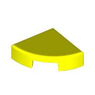 Lego destička kulatá 1x1 čtvrtkruh, neonově žlutá (6376817, 6545288)